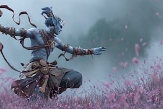 draw a fantasy character ilustration