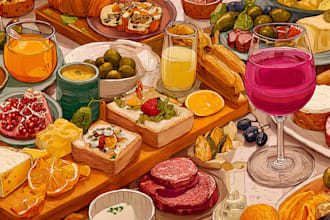 do food and drink illustration