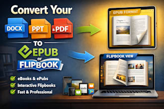 convert any docx, ppt, pdf to epub or flipbook