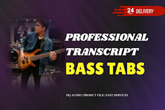 creat pro bass transcription and tabs any song
