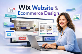 design wix website or ecommerce store wix booking calender redesign landing page