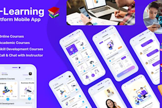 create a custom e learning website like udemy, online course app, elearning app
