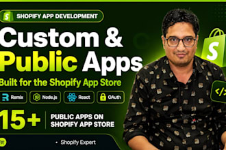 develop a custom shopify app or public shopify app store solution
