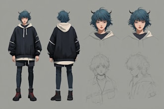 do every crazy thing illustration you want in anime style