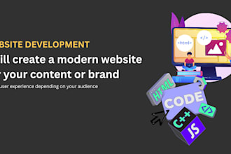 create a modern single page website for your business