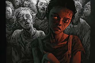 create dark fantasy horror character art with cinematic