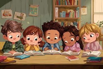 do childrens book illustrations format and world wide