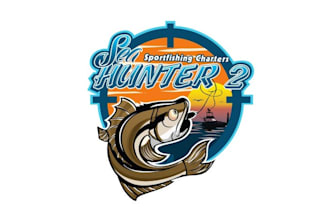 draw fish art and outdoor hunting t shirt logo design
