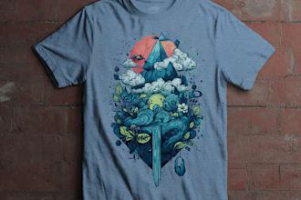 design a creative graphic t shirt design