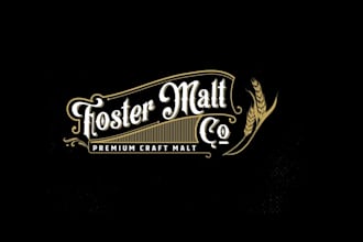 design a vintage beer logo for craft malt house
