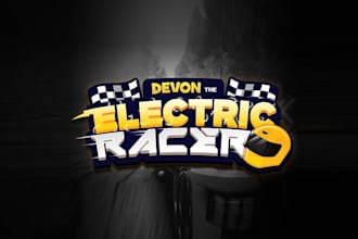 design modern fun racing video game logo