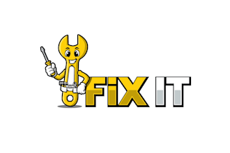 design mascot construction, repair and home service business logo