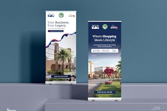 design professional standees roll up banners event displays