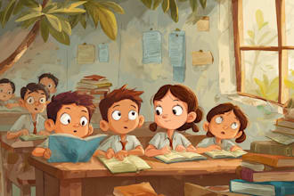 draw children book kids illustration for amazon KDP
