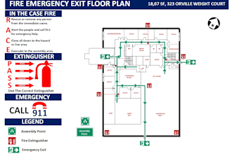 design professional evacuation plan fire exit and safety plan
