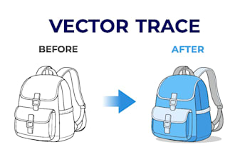manually vector trace logo or image to clean vector