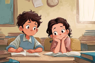 illustrate childrens book with my style