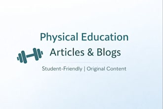 write physical education articles and blog posts