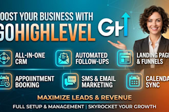 setup gohighlevel CRM, sales funnel, automation and landing page system