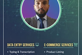 do data entry data handling e commerce product listing