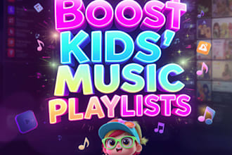 promote kids youtube music video in playlists, kids channel marketing