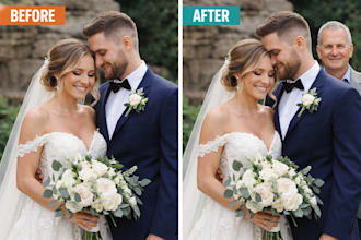 add or remove people from photos, wedding, family, and group photo editing