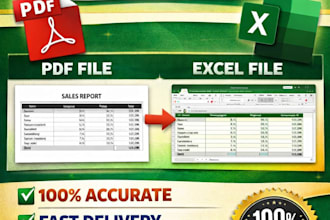 convert PDF or image to excel with 100 percent accuracy