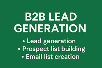 do b2b lead generation and email list building