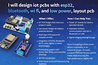 design iot pcbs with esp32, bluetooth, wi fi, and low power, layout pcb