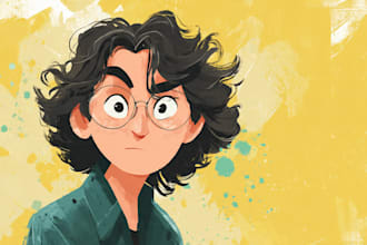 draw character illustration design for you