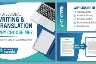 professional english writing  exact translation urdu,english