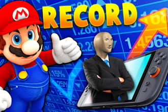 create a super mario youtube thumbnail