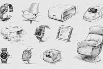 provide product concept ideation design sketches
