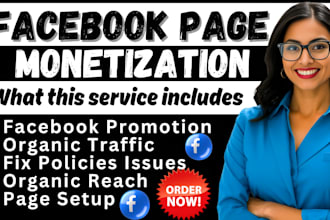 complete facebook page monetization set up and fix all policy issues