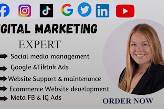 be your social media marketing manager digital marketing expert, content design