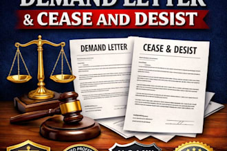 draft a professional US legal demand letter or cease and desist