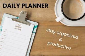 provide a clean printable daily planner PDF