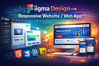 figma design into responsive website or web app