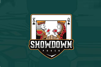 create creative modern logo for showdown poker