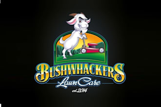 design awesome lawn care company logo