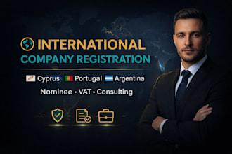 do cyprus company registration, portugal, argentina setup and provide nominee