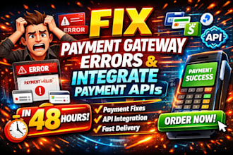 fix payment gateway errors integrate payment apis