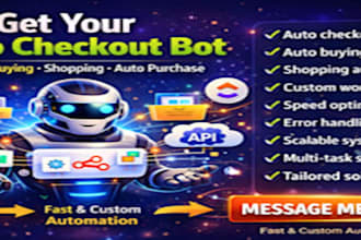develop auto purchase bot auto buying bot auto checkout bot pokemon bot