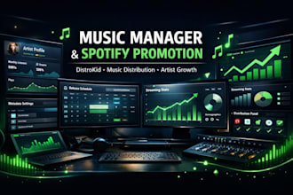 music manager, artist manager, music distribution, and music marketing