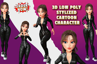 do 3d stylized lowpoly characters, props, environments, cartoon characters, etc