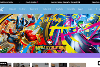 design pokemon website pokemon shopify store trading card store tcg website