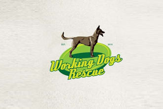 create professional eye catching logo for a dog rescue