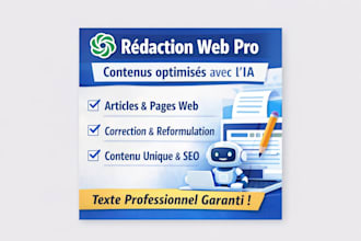 redige et reecris du contenu web professionnel francais