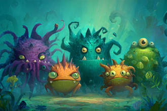 draw cool or cute monster fantasy creatures
