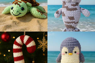 write step by step custom amigurumi crochet pattern video tutorial picture esty